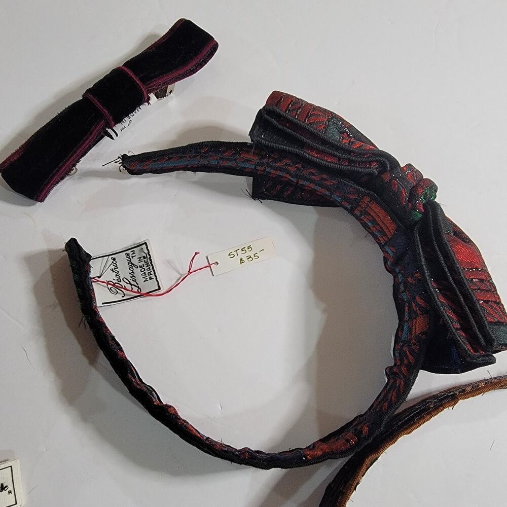Vtg Hair Accessories Lot Handmade France Beatrice Lagase Headbands Bandinos Comb - Picture 16 of 16